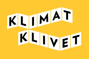 Logga med texten Klimatklivet på gul bakgrun