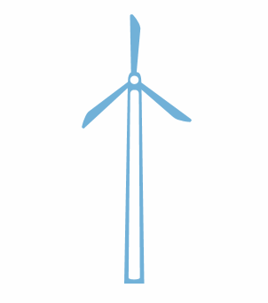 Illustration av ett vindkraftverk